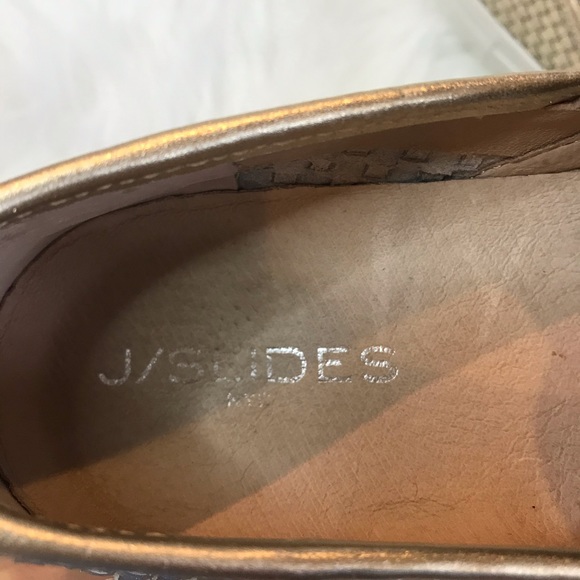 J/Slides Woven Platform Slide-On Sneaker in Gold - Picture 4 of 4